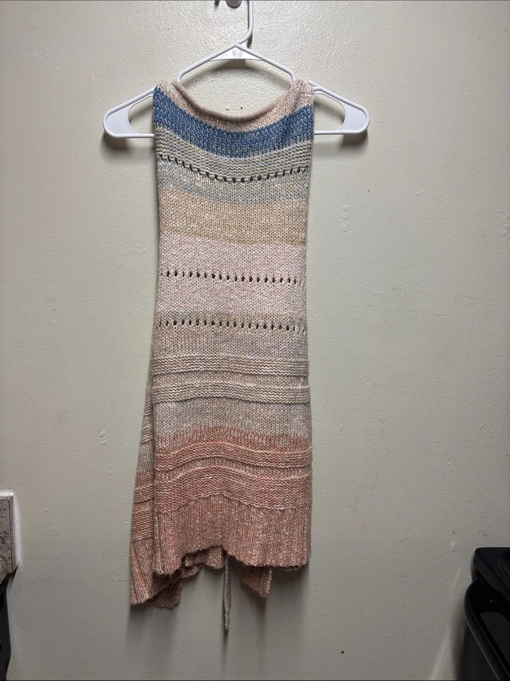 Free People Southwest Knit Striped Long Belted Vest Size XS
